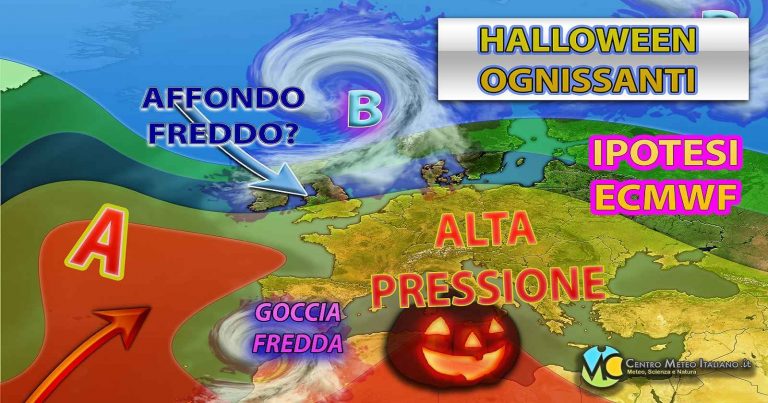 Meteo – Prevalente stabilità per Halloween e Ognissanti, ma occhio a insidia maltempo: la tendenza