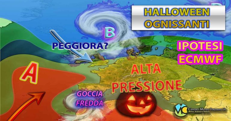 Meteo – Alta pressione africana per Halloween e Ognissanti, ma attenzione a qualche nucleo di maltempo: ecco dove