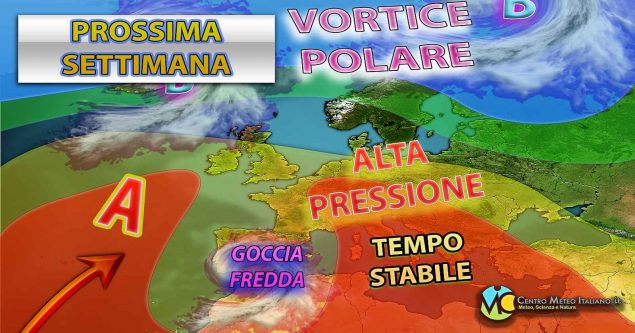 Meteo - Super Anticiclone in elevazione ad inizio settimana prossima, con maggiore stabilità e mitezza