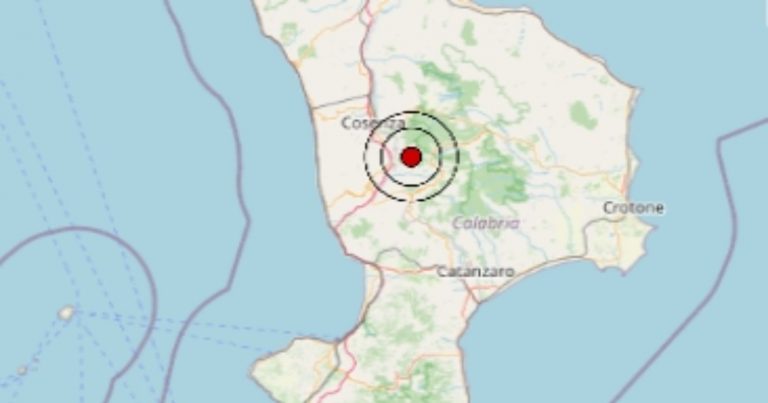 Scossa di terremoto ben avvertita in Calabria oggi, 27 ottobre 2024, epicentro e dati Ingv