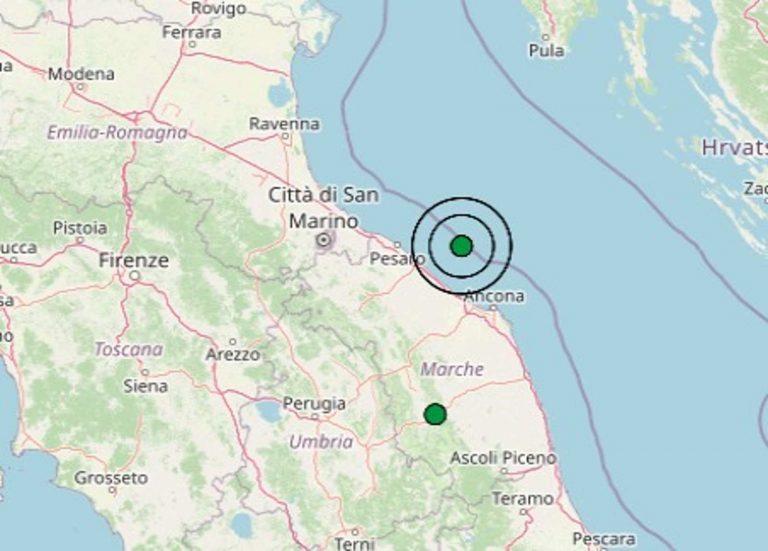 Terremoto Marche oggi, martedì 29 ottobre 2024: intensa scossa al largo della costa Anconetana. I dati ufficiali Ingv