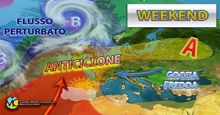 Meteo – Goccia fredda in transito nel Weekend, con calo termico generale e poche piogge: i dettagli Meteo – Goccia fredda in transito nel Weekend, con calo termico generale e poche piogge: i dettagli