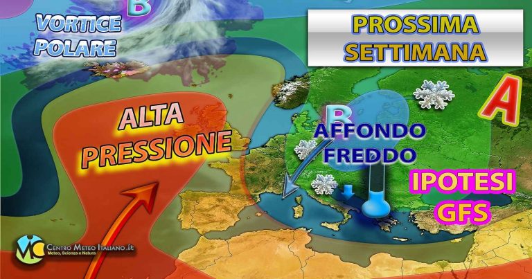 Meteo – Anticiclone verso il nord Atlantico, discesa artica sull’Europa che potrebbe interessare anche l’Italia