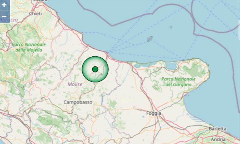 Terremoto in Molise, scossa M 4.0 in provincia di Campobasso, panico tra la popolazione: dati INGV Terremoto in Molise, scossa M 4.0 in provincia di Campobasso, panico tra la popolazione: dati INGV