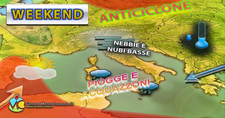 Meteo Italia – Weekend tra stabilità e possibili temporali sulle Isole Maggiori, aria fredda in discesa a seguire