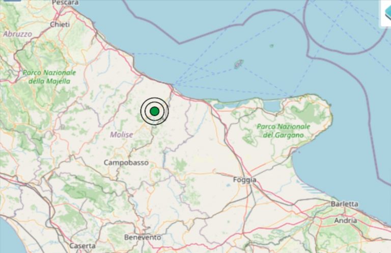 Terremoto oggi in Molise, domenica 10 novembre, scossa M 2.7 in provincia di Campobasso – Dati Ingv