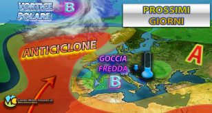 Meteo Italia - gocce fredde che portano piogge e temporali sparsi