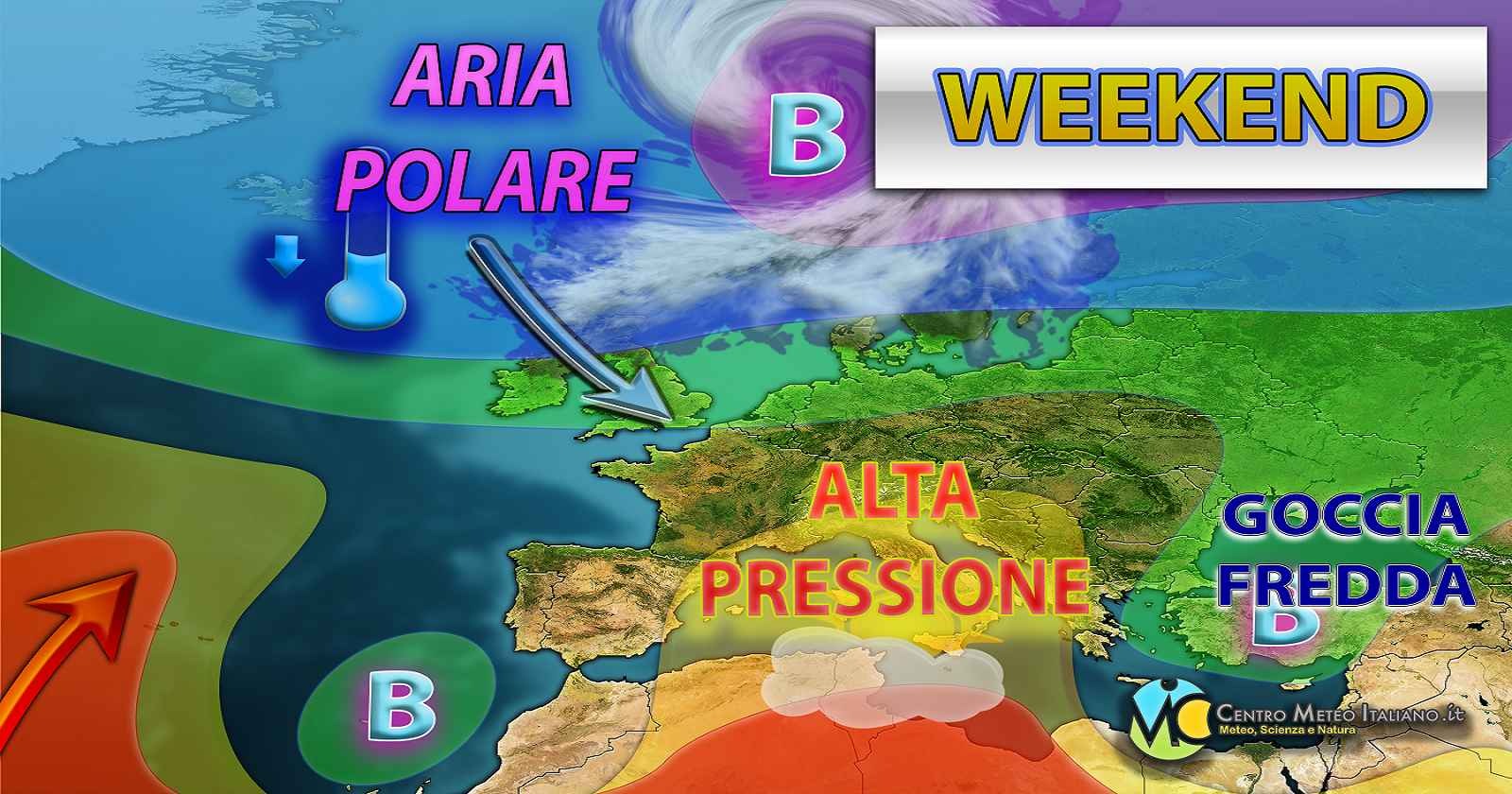 Alta pressione in rimonta nel weekend