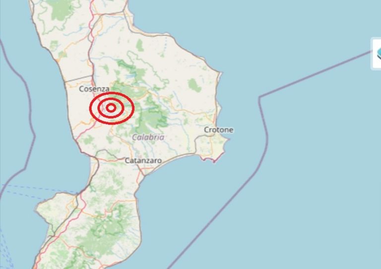 Terremoto oggi in Calabria, 29 novembre: scossa M 4.2 in provincia di Cosenza – Dati Ingv