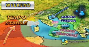 Meteo - Weekend invernale con piogge e nevicate a quote medie in arrivo in Italia: i dettagli