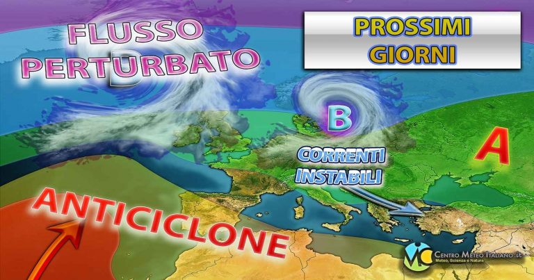 Meteo – Vortice depressionario apre una fase di maltempo per l’Italia nei prossimi giorni, con possibili temporali