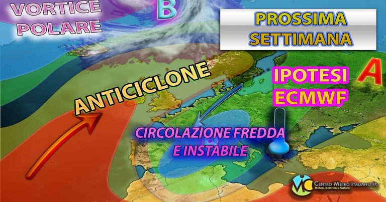 Meteo Italia – circolazione depressionaria con aria fredda attiva sul Mediterraneo con piogge e nevicate sparse