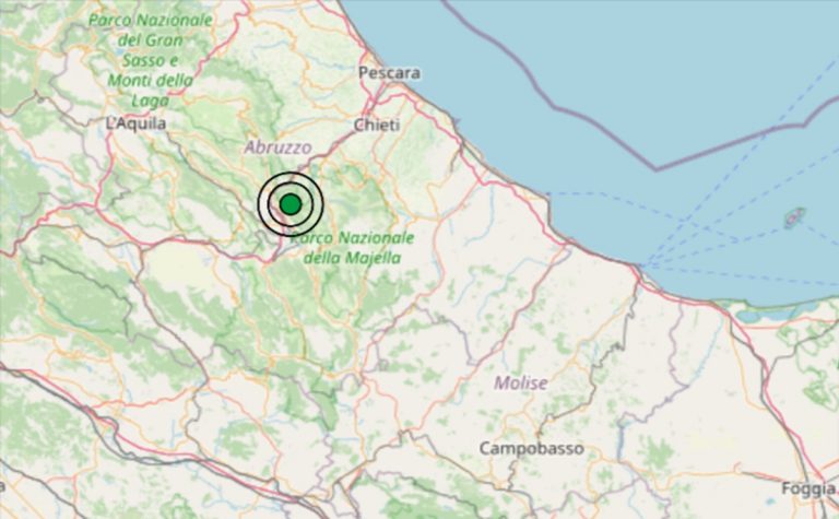 Terremoto oggi in Abruzzo, 7 dicembre, scossa M 2.7 in provincia dell’Aquila: DATI INGV