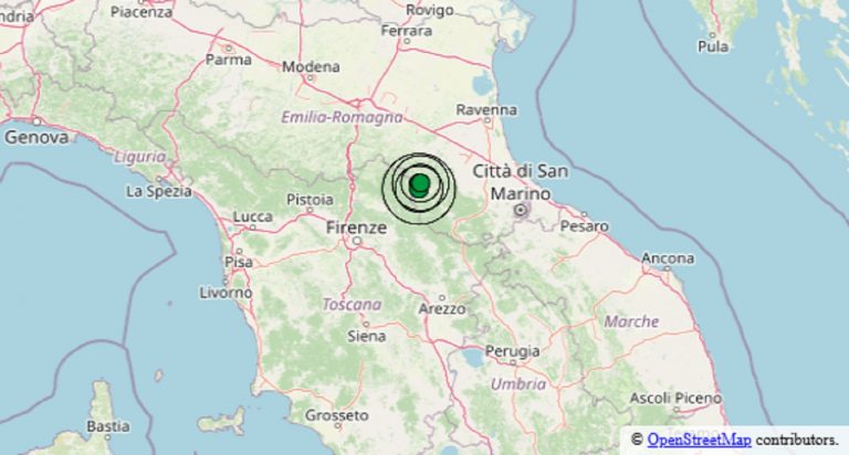 Terremoto oggi Emilia-Romagna 16 dicembre 2024: scossa M 3.0 nella provincia di Forlì-Cesena – Dati INGV