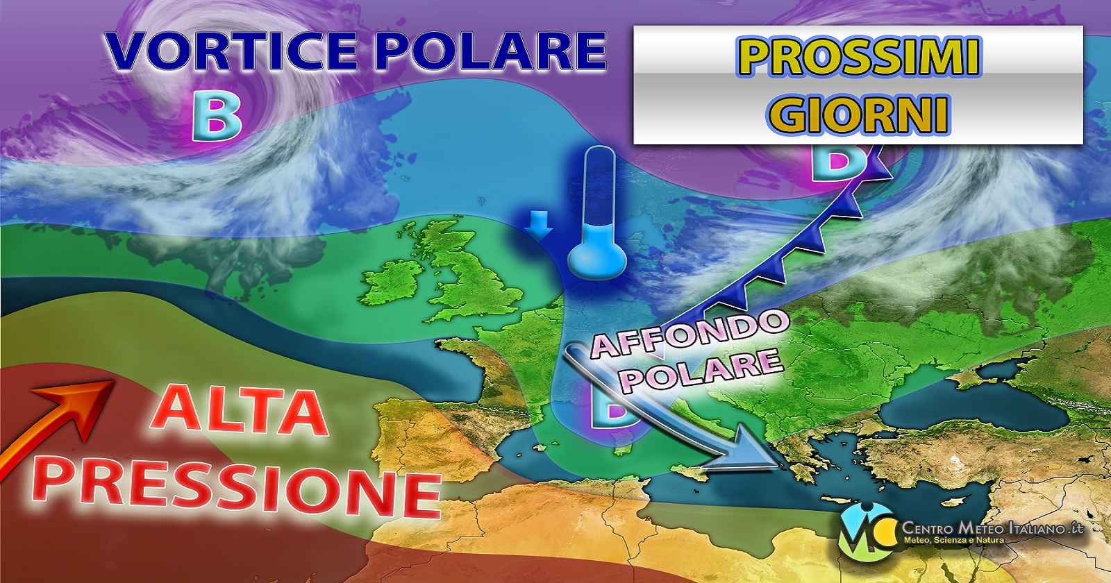 Meteo - Nuovo impulso polare in arrivo in Italia, con maltempo, crollo termico e neve a quote medio-basse: i dettagli