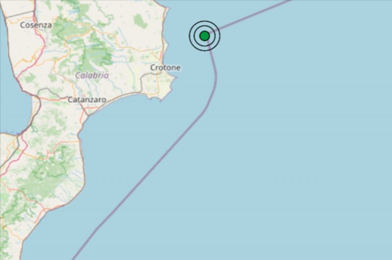 Terremoto oggi in Calabria, 18 dicembre: scossa M 2.6 nella provincia di Crotone – Dati INGV Terremoto oggi in Calabria, 18 dicembre: scossa M 2.6 nella provincia di Crotone – Dati INGV