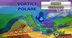 Meteo - Affondo polare in arrivo in apertura del mese di gennaio con nuovo squillo dell'Inverno: la tendenza