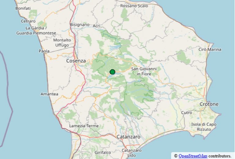 Terremoto oggi Calabria, 20 dicembre 2024: scossa in provincia di Cosenza – Dettagli dell’Ingv Terremoto oggi Calabria, 20 dicembre 2024: scossa in provincia di Cosenza – Dettagli dell’Ingv