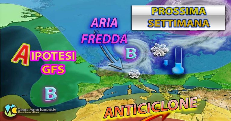 Meteo – Epifania con possibile peggioramento in Italia con piogge e neve per discesa aria polare. Ecco la tendenza