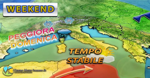 Meteo - Weekend tendenzialmente stabile, ma non mancheranno piovaschi: i dettagli