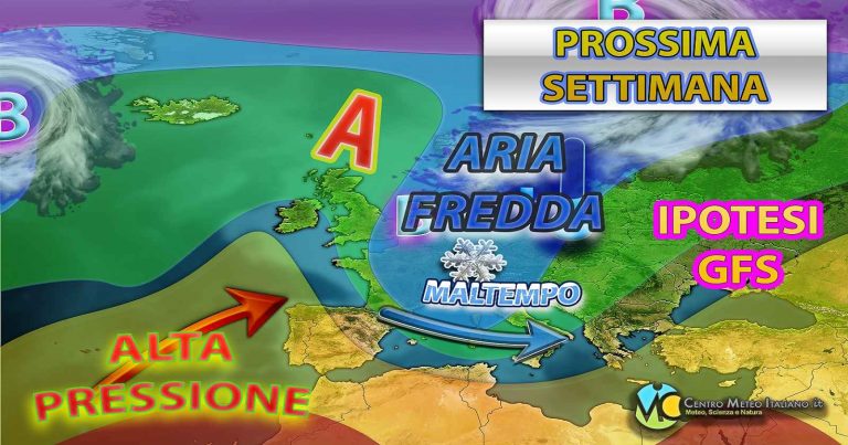 Meteo – L’Inverno ci prova, con aria polare in discesa al rientro dalle vacanze: piogge e possibili temporali in arrivo: i dettagli