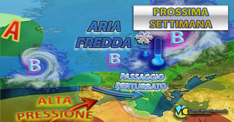 Meteo – Prima parte della prossima settimana infestata dal maltempo polare, con forti piogge e nevicate