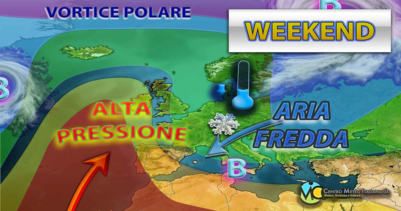 Aria fredda dai quadranti orientali nel weekend