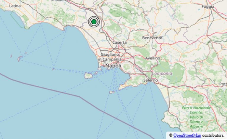 Terremoto oggi Campania, 7 gennaio 2025: scossa in provincia di Caserta – Dati INGV