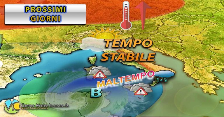 Meteo – Temporaneo stop al freddo in Italia, in arrivo correnti miti dai quadranti meridionali con clima più gradevole