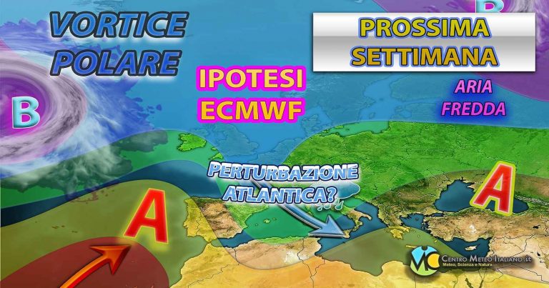 Meteo – Prossima settimana torna il flusso Atlantico con nuovi passaggi perturbati