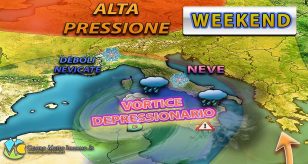 Meteo - Area depressionaria tiene ostaggio il Mediterraneo per il resto del Weekend, ecco le implicazioni