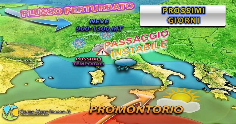 Meteo – Inverno assente, nuovo peggioramento atlantico in arrivo con neve solo sulle Alpi: i dettagli Meteo – Inverno assente, nuovo peggioramento atlantico in arrivo con neve solo sulle Alpi: i dettagli