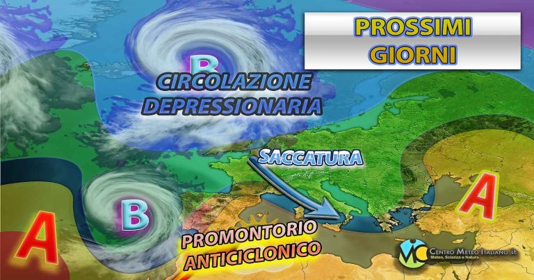 Meteo – Passaggio instabile tra domani e giovedì con maltempo soprattutto al Nord Italia e neve sulle Alpi