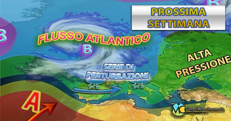 Meteo – Prossima settimana possibile nuovo affondo instabile sul Mediterraneo con maltempo invernale in Italia