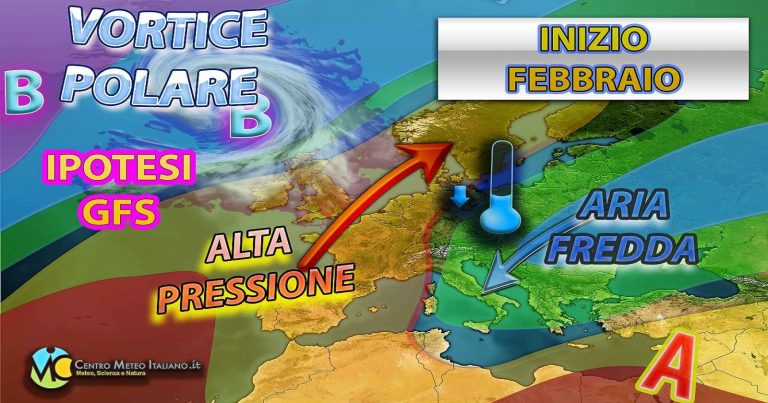 Meteo Italia – maltempo spazza il Mediterraneo mentre per il primo weekend di febbraio freddo in vista