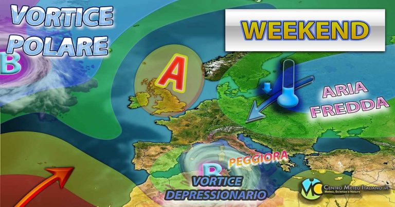 Meteo – Italia ostaggio dell’ennesima perturbazione atlantica nel Weekend, con neve e rischio nubifragi