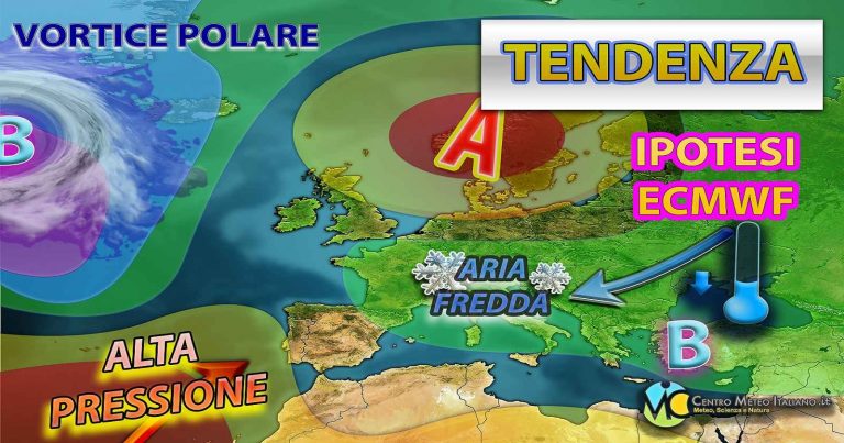 Meteo – Prossima settimana ancora incerta tra ancora correnti da est sull’Europa ed infiltrazioni da ovest