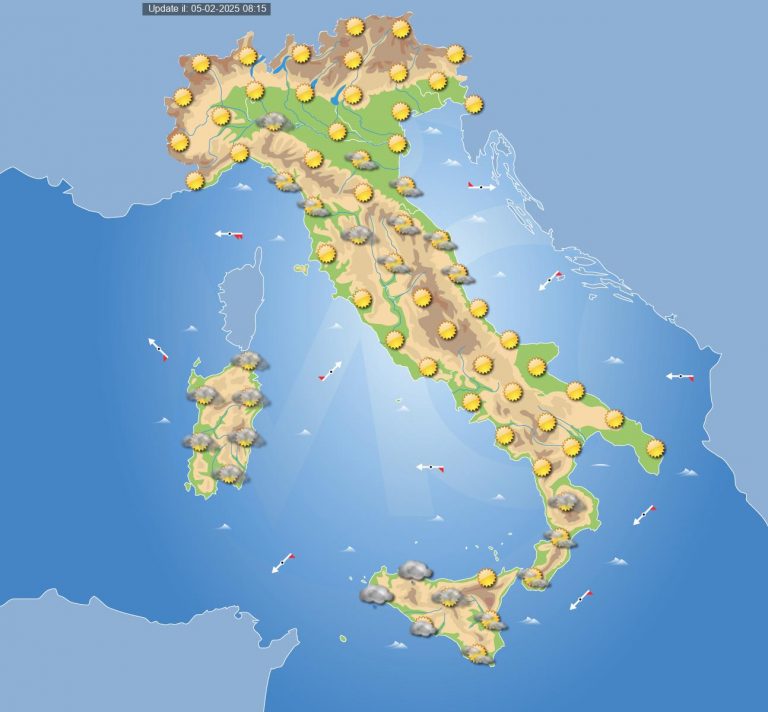 Meteo domani 6 febbraio: tempo ancora stabile in Italia ma attenzione a nebbie e foschie