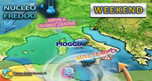 Meteo - Nuovo Weekend infestato dal maltempo, con possibili temporali e neve a quote basse, ma in risalita