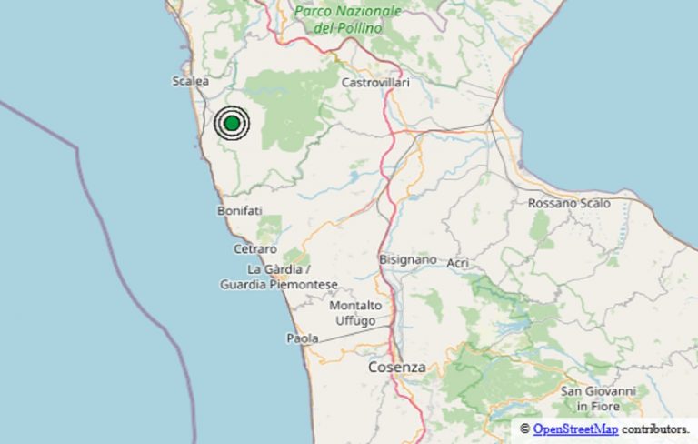 Terremoto Calabria oggi, 7 febbraio 2025: scossa in provincia di Cosenza – Dati INGV Terremoto Calabria oggi, 7 febbraio 2025: scossa in provincia di Cosenza – Dati INGV