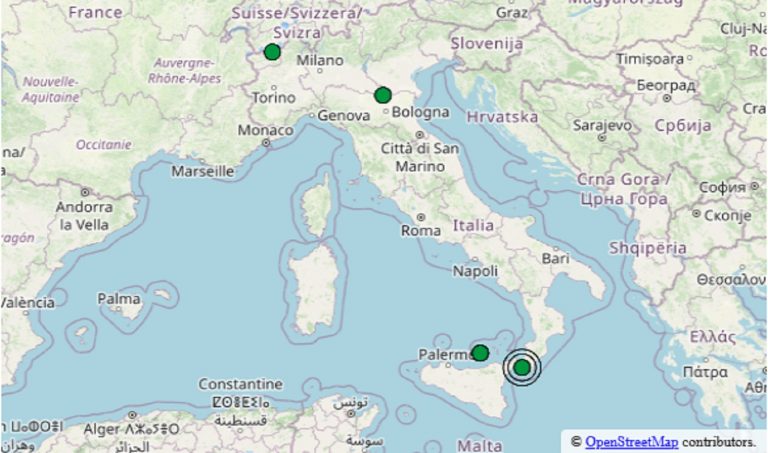 Terremoto oggi Italia, 8 febbraio 2025: scosse in varie regioni – Dati INGV