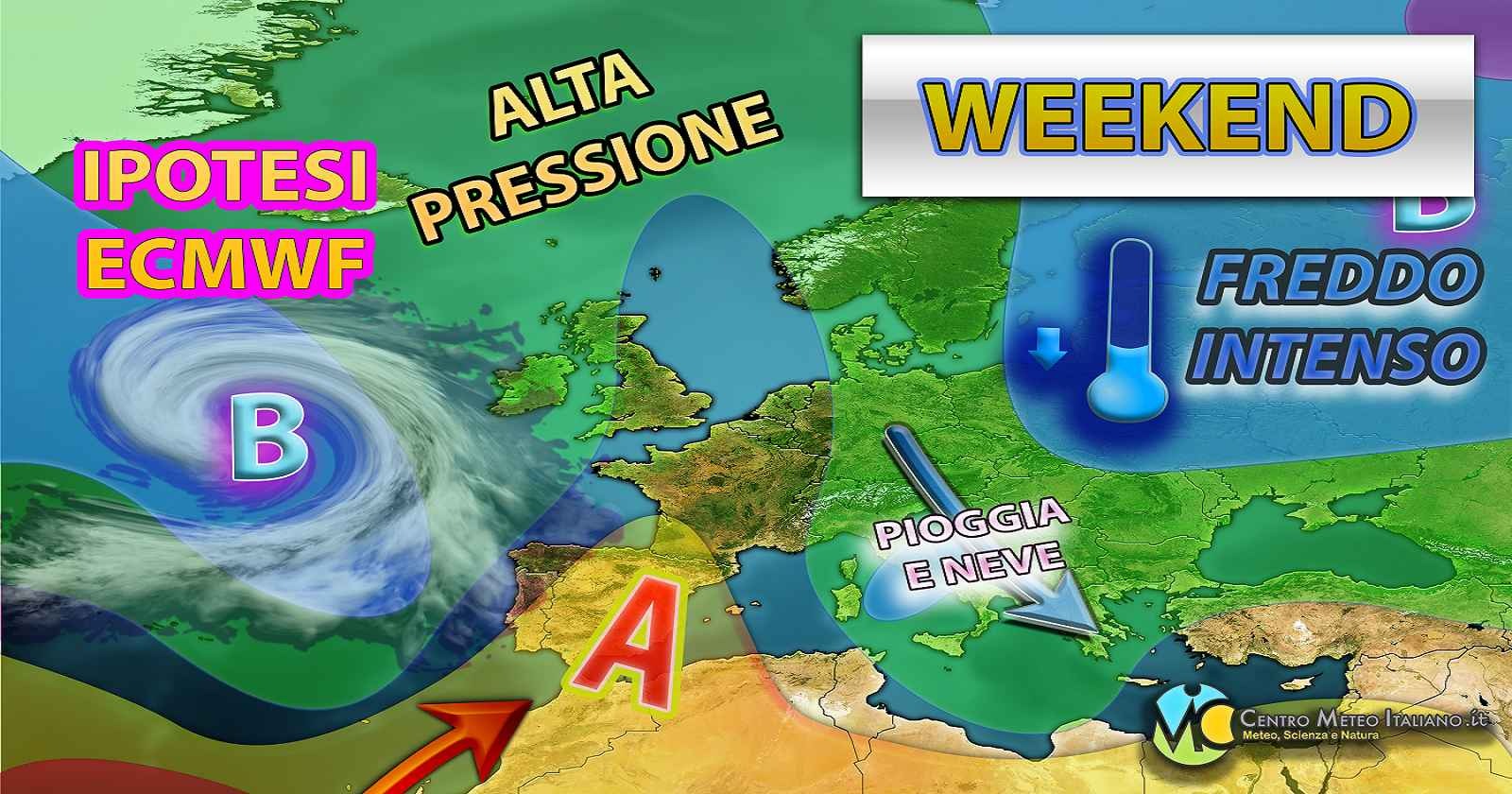 Meteo - Nuovo squillo dell'Inverno nel Weekend, con aria artica che assalta l'Italia: neve a bassa quota?