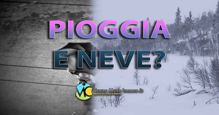 Meteo – Goccia fredda sull’Italia porta instabilità e calo termico con piogge e neve a quote medio-basse