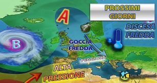 Meteo - Doppio impulso di maltempo in arrivo, San Valentino compromesso: i dettagli