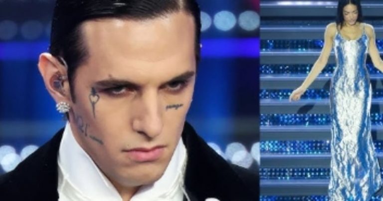 Achille Lauro ed Elodie a Sanremo 2025, il duetto della cover mix