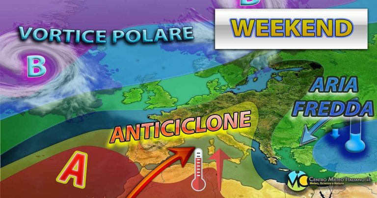 Meteo – Weekend con vasto campo di alta pressione, tempo stabile in Italia con anche un lieve rialzo termico