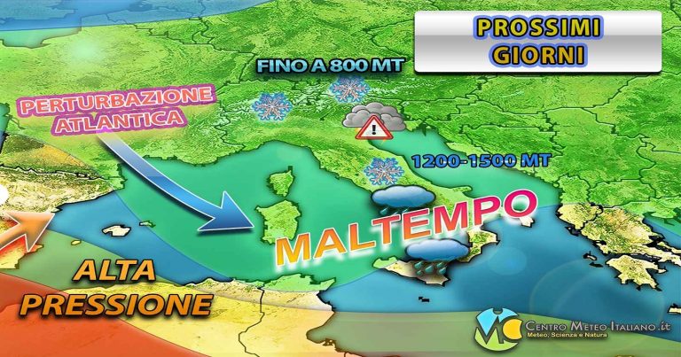 Meteo – Maltempo ad oltranza in Italia a causa di un flusso atlantico sbilanciato verso il Paese: i dettagli