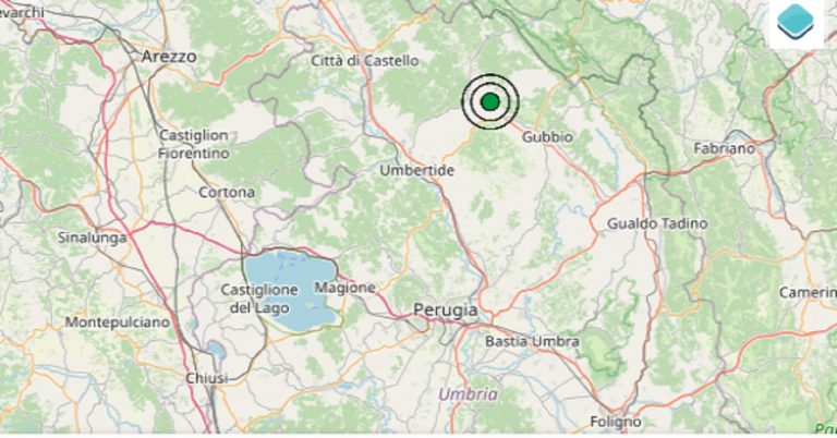 Terremoto oggi Umbria, 27 febbraio 2025: scossa in provincia di Perugia – Dati INGV