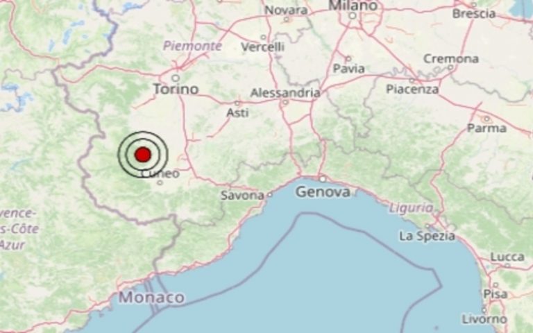 Terremoto oggi in Piemonte, 1 marzo 2025: scossa registrata in provincia di Cuneo – Dati INGV