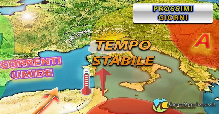 Meteo – Anticiclone in irrobustimento e con contributo africano via via più predominante: i dettagli